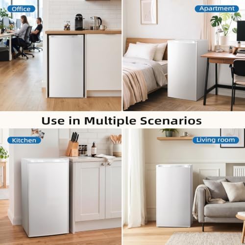 Antarctic Star 3.2 Cu.Ft. Compact Refrigerator,Single Door Mini Fridge with Adjustable Thermostat,Low noise for Apartment,Dorm,Office,WHITE - Image 6