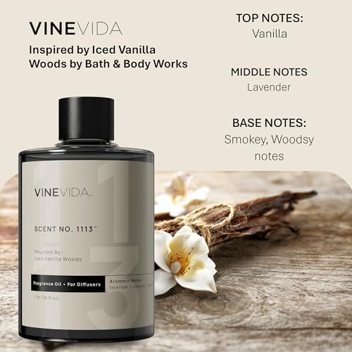 VINEVIDA [16 Fl Oz] Scent NO. 1113 Fragrance Oil for Cold Air Diffusers, Aromatic Notes of Vanilla, Lavender, Smokey & Woodsy Notes Essential Oils for Diffuser Oil Refill & Air Freshener Spray - Image 2