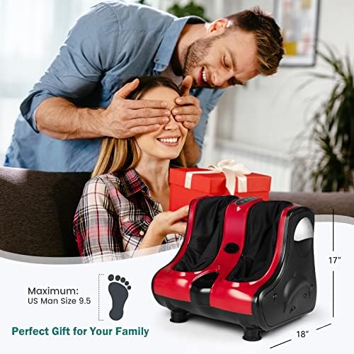 COSTWAY Foot and Calf Massager, Shiatsu Heated Electric Foot Massager - Image 2