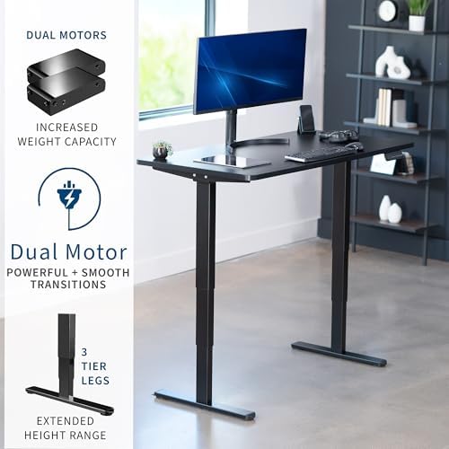 VIVO Black 55 x 28 in Standing Desk, DESK-KIT-2B55B - Image 4