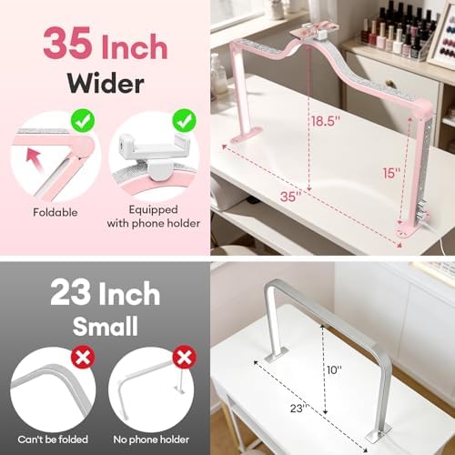 Arch Half Moon Light - Nail Lamp for Desk Foldable Nail Tech Light - Image 4