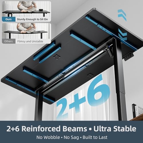 60 x 30 Inch Electric Standing Desk with Flip-Top Cable Management - Image 3