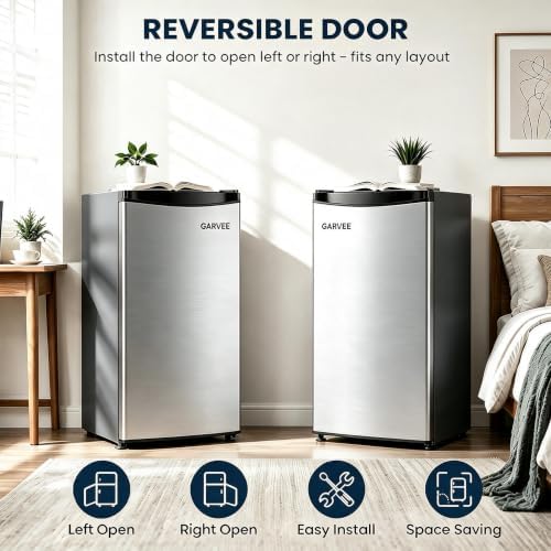 3.2 Cu.Ft Mini Fridge with Freezer, Dorm Refrigerator, Small Fridge - Image 4