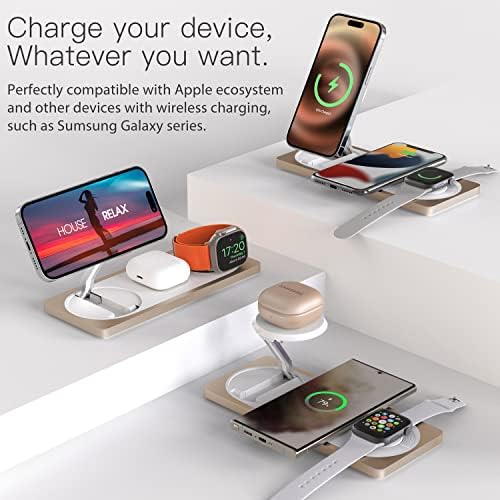 PETINO 3 in 1 Wireless Charging Station for Apple Devices with MagSafe - Image 5