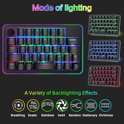 Koolertron One-Handed Mechanical Keyboard, 39 Macro Keys, RGB Backlit - Image 5