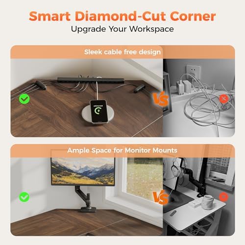 Mericonia 51 inch L Shaped Desk with CPU Stand, Simple Corner Gaming Desk - Image 6