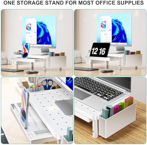 WALI Computer Monitor Stand with Storage and Pen Holder - Image 5