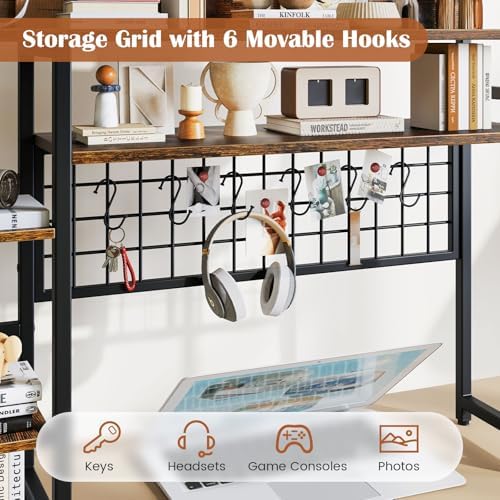 Desktop Bookshelf, 4-Tier Storage Display Shelves - Image 5