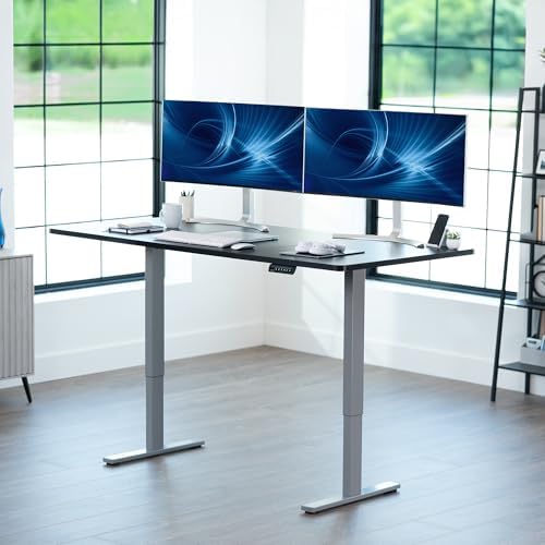 VIVO Black 71 x 36 in Standing Desk, DESK-KIT-1G7B-36 - Image 2