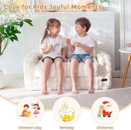 MAXYOYO Kids Bean Bag Chair, Comfy Upholstered Bean Bag Sofa with Filler - Image 6