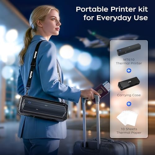 PRT MT610 A4 Thermal Printer with Case & 10 Sheets, Bluetooth & USB - Image 2
