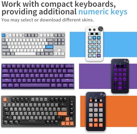 TreasLin VSDinside Macro Keyboard Stream Controller Deck with 18 Customizable Macro Keys support Numberic/Calculator/Stream Controller Mode to Trigger Actions in OBS Twitch YouTube for Content Creators Streamer Compatible with PC & Mac N1 White - Image 3