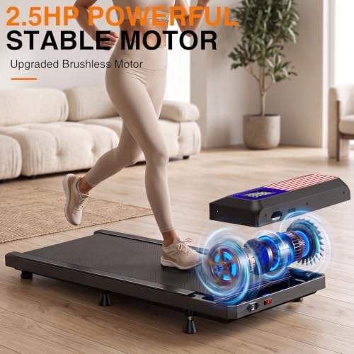Walking with Incline Pad and Handle Bar, 2.5HP Low Noise Treadmill, 270lbs - Image 2