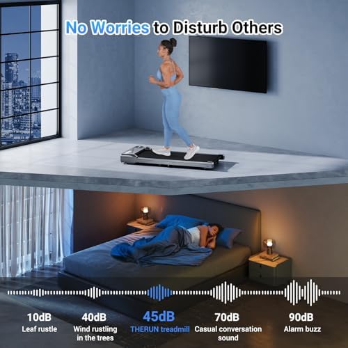 THERUN Walking Pad with 40" Longer Belt Under Desk Treadmill 300LBS Weight - Image 5