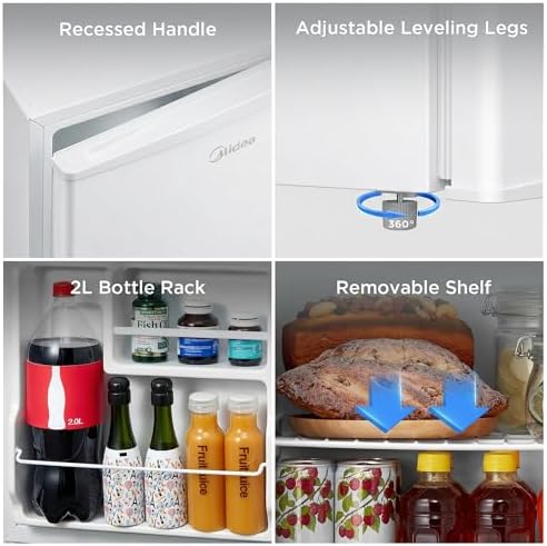 Midea 1.7 Cu.ft Mini Fridge, Energy Star Certified, Low Noise for Bedroom - Image 6