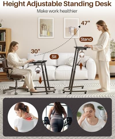 Walking Pad Desk with Tilt Top, Adjustable Standing Desk for Treadmill - Image 5