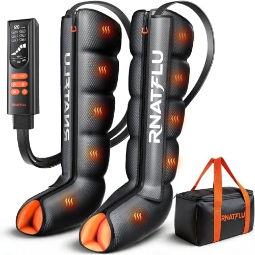 Air Compression Leg Massager with Heat for Circulation, Pain Relief by RNATFLU