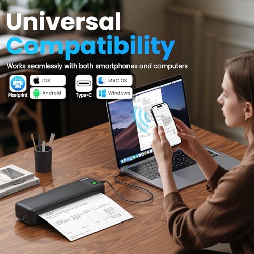 Portable Printer for Travel,Inkless Wireless Thermal Printer - Image 2