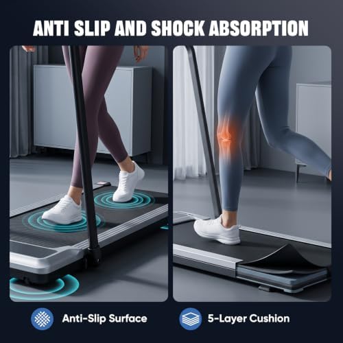 NEWBULIG Foldable Walking Pad with Handle Bar,Treadmills for Home Office - Image 4