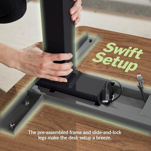 Vari ComfortEdge Electric Standing Desk – 60x30 – Walnut/Black - Image 5