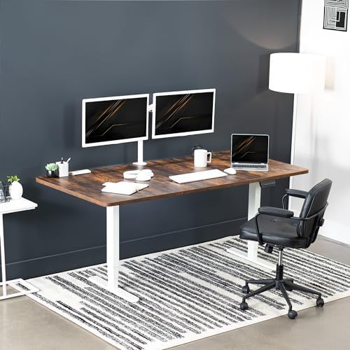 VIVO Rustic Vintage Brown 71 x 36 in Standing Desk, DESK-KIT-2W7N-36 - Image 2