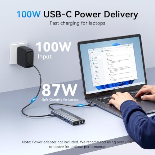 Laptop Docking Station 3 Monitor 4K, 14-in-1 USB C Docking Station - Image 4