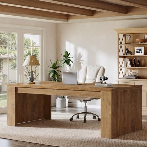 Tribesigns 70.9-Inch Executive Desk with Double Pedestal Legs - Image 4