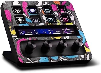 MightySkins Glossy Glitter Skin Compatible with Elgato Stream Deck + - Swirly | Protective, Durable High-Gloss Glitter Finish | Easy to Apply, Remove, and Change Styles | Made in The USA by MIGHTY+SKINS