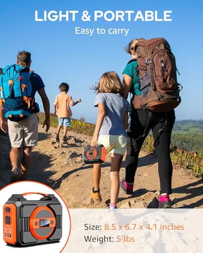 Portable Power Station 300W,220Wh Solar Generator Backup Battery Pack Bank - Image 5