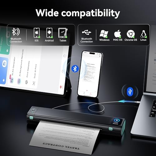 Phomemo M08D Portable Printer with Touchscreen Supports 8.5"x11" US Letter - Image 3