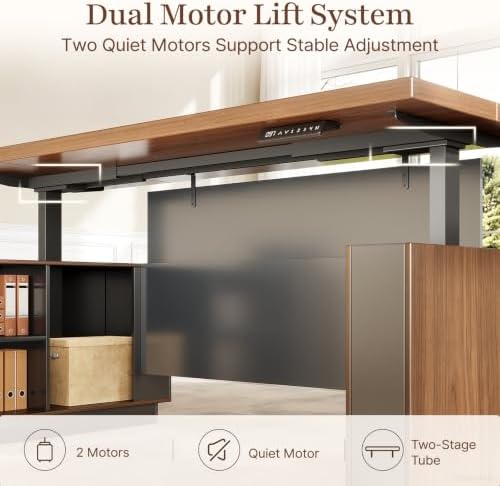 71-Inch Electric L-Shaped Executive Standing Desk with Storage - Image 4