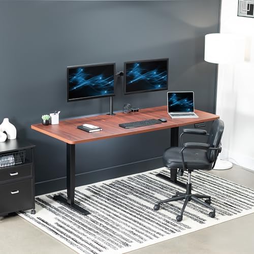 VIVO Dark Walnut 71 x 30 in Standing Desk, DESK-KIT-2B7D - Image 2
