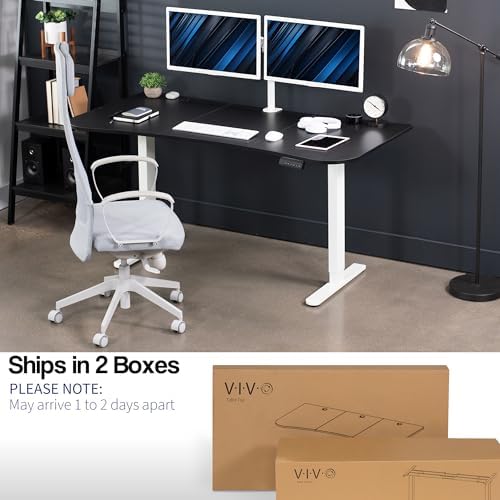 VIVO Black 63 x 32 in Standing Desk, DESK-KIT-E2W1B - Image 4