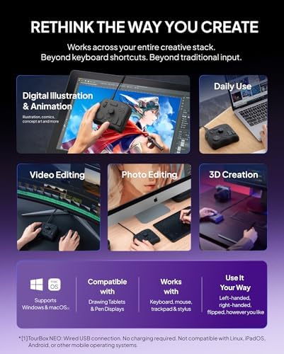 TourBox NEO - Editing Controller, Desktop Creative Multi-Control, Wired - Image 3