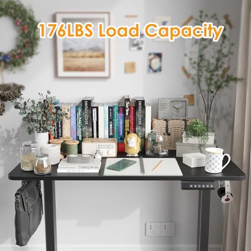 STARY Electric Standing Desk Adjustable Height Sit Stand Home Office Desk with Splice Board - Image 2
