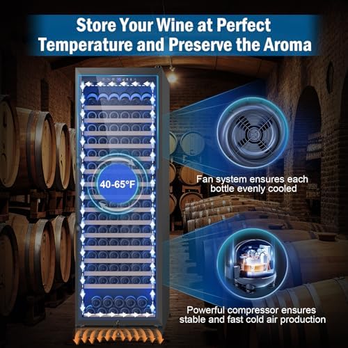 FoMup 24" 190-Bottle Wine Cooler Refrigerator, Freestanding or Built-in - Image 2