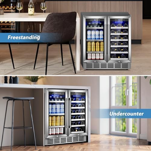 Velivi 30''Wine and Beverage Refrigerator-Dual Zone Under Counter Fridge - Image 6