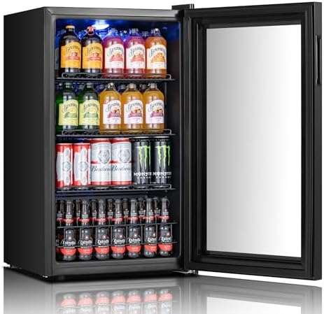 Yeego Beverage Refrigerator Drink Cooler, 130 Cans Mini Fridge - Image 2