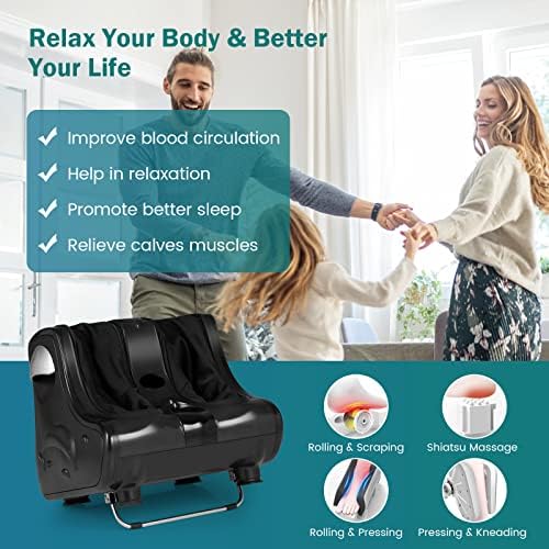 COSTWAY Foot and Calf Massager, Shiatsu Heated Electric Foot Massager - Image 5