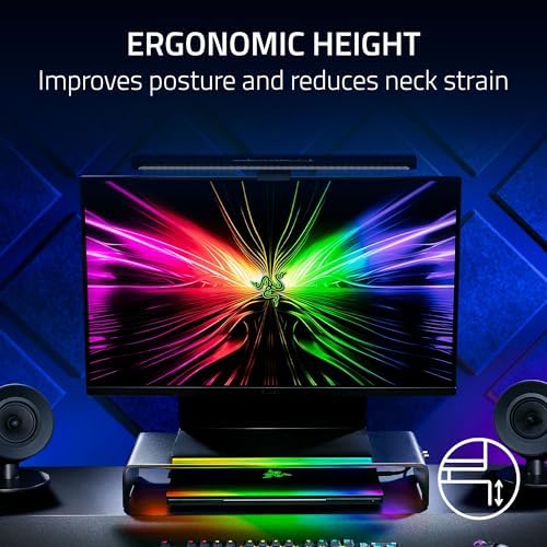 Razer Monitor Stand Chroma, 4 Port Hub, USB-A, USB-C, HDMI - Image 3