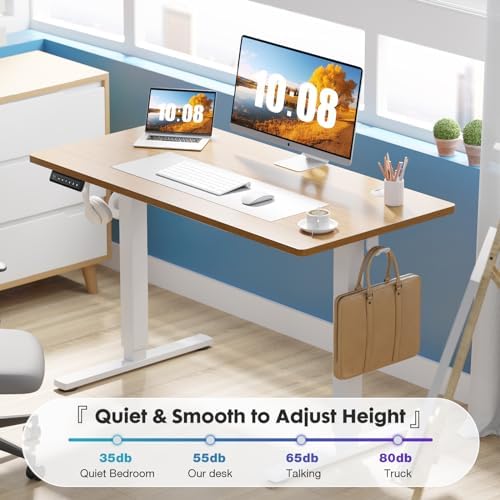 DUMOS 47 Inch Electric Standing Desk, Memory Adjustable Home Office Desk - Image 5