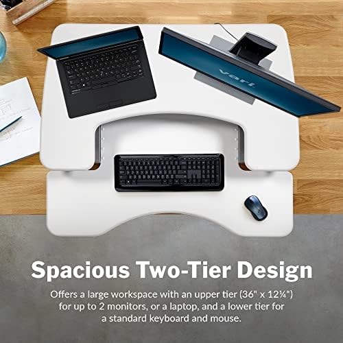 Vari Pro Plus 36 Standing Desk Converter – Spring-Loader Lift – White - Image 5