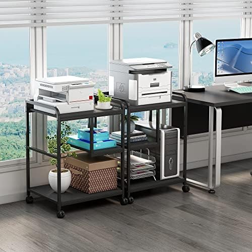 Fannova Printer Stand with Storage Shelf for PC Computer Tower CPU Shredder - Image 5