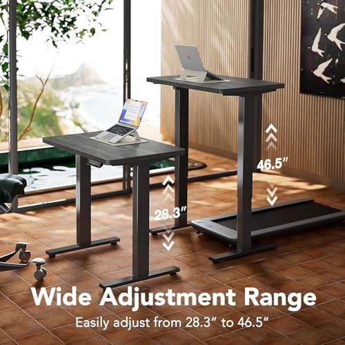 HUANUO 71x30 Inch Electric Standing Desk, Height Adjustable, Walnut - Image 3
