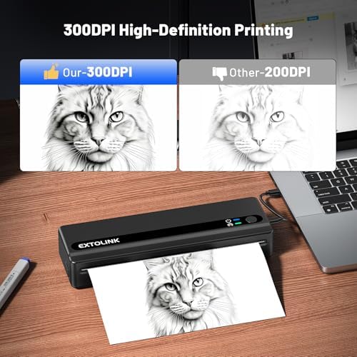 Portable Wireless Printer for Travel, Inkless Thermal Printer 2600mAh - Image 6