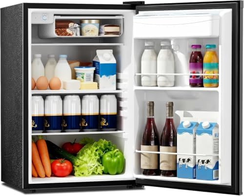 Kismile 4.41Cu Ft Single Door Mini Fridge with Freezer Water Dispenser by Kismile