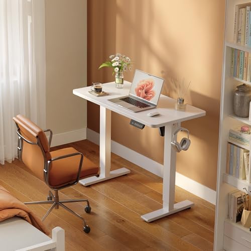 FEZIBO Standing Desk 32 × 19 Inch Electric Height Adjustable, White - Image 2
