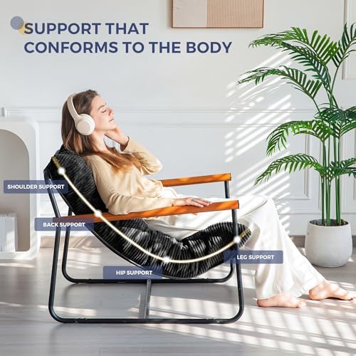 MAXYOYO Modern Accent Chair, Comfy Living Room Chair with Metal Frame - Image 3