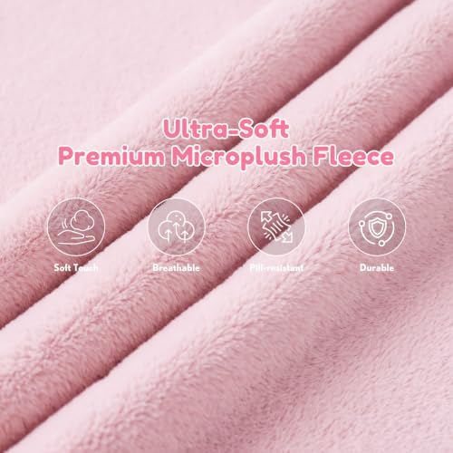 Pink Cat Gaming Chair,Ultra Soft Cute Microplush Fleece Office Desk Chair - Image 5