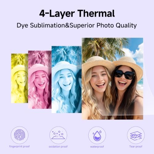 HPRT 4x6 Photo Printer for iPhone & Android, Beige 108 Sheets - Image 3